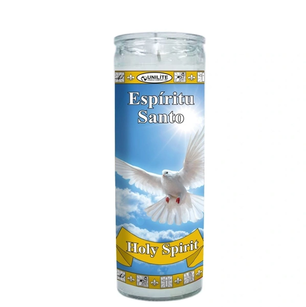 Espiritu Santo / Holy Spirit Dressed Candle
