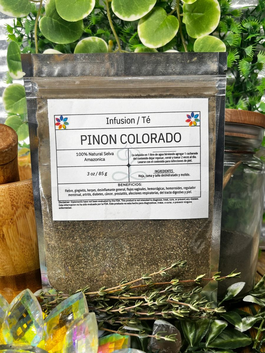 Piñón Colorado – Amazonian Herbal Remedy - Jatrofha Gossypiifolia - Herbal Supplement 1 oz