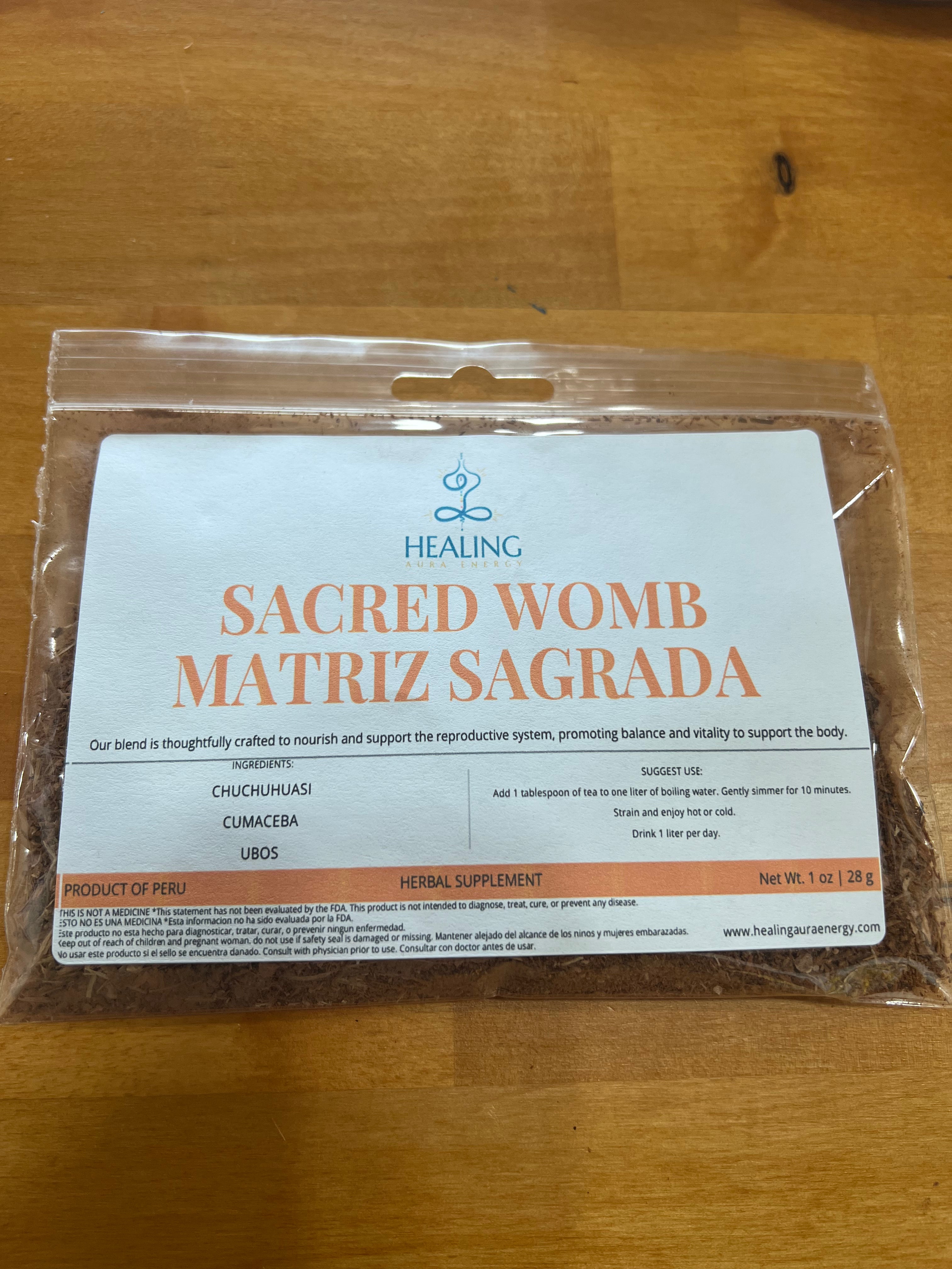 Sacred Womb Herbal Blend - Tumors, Cysts, Fibroids -  Matriz Sagrada - 1 oz