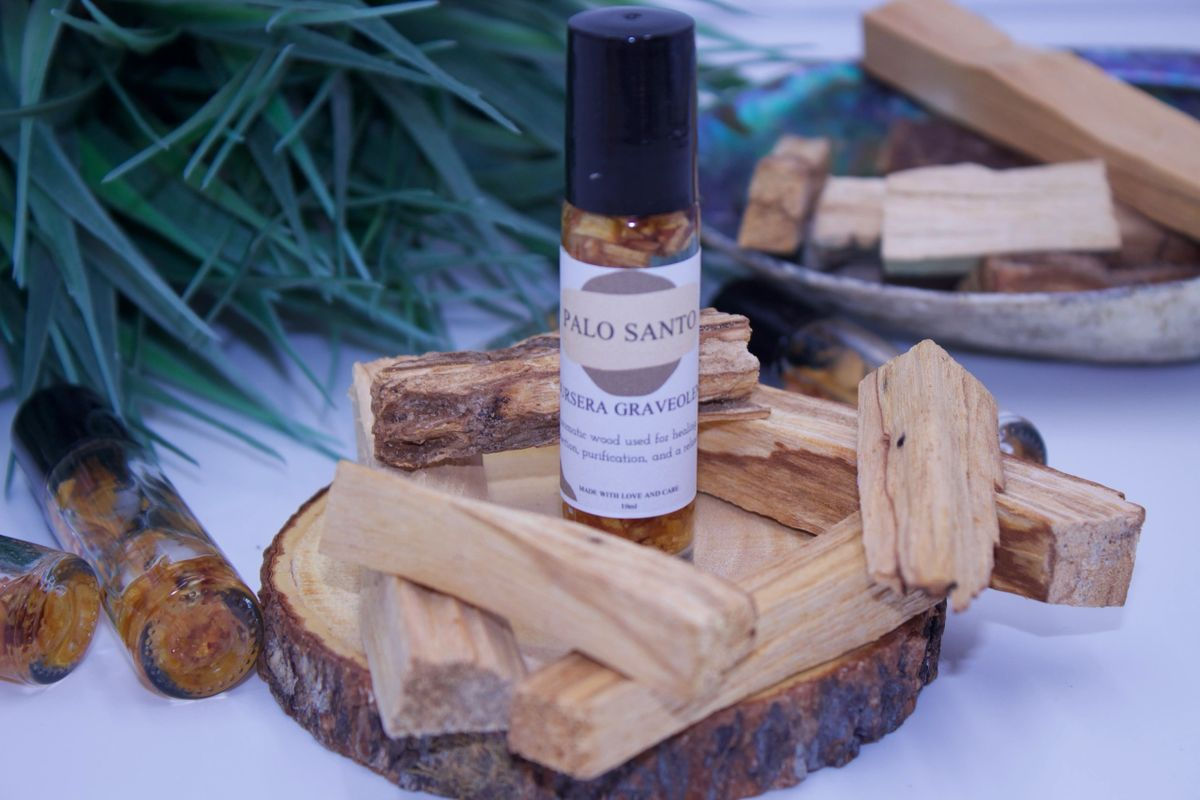 Peruvian Palo Santo Essential Roll On Oil - Bursera Graveolens - Organic Protection Oil 15 ml